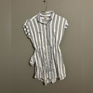 Japana Navy and White Striped Dress.